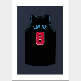 Zach Lavine Chicago Jersey Qiangy Posters and Art